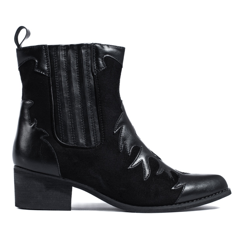 Schwarze Overknee-Cowboystiefel für Damen von Shelovet