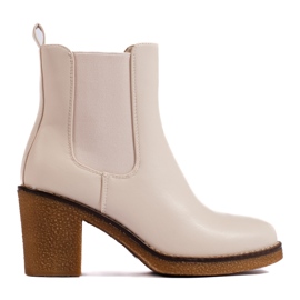 Klassische beige Shelovet-Stiefeletten
