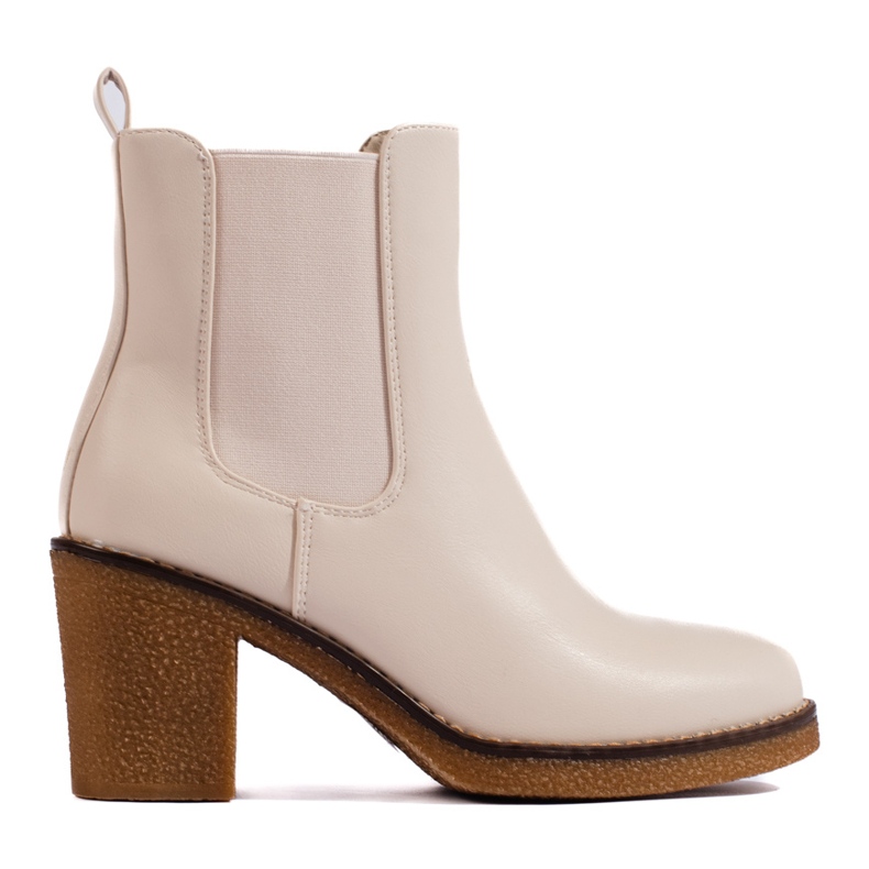 Klassische beige Shelovet-Stiefeletten