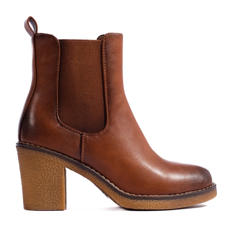 Klassische braune Shelovet-Stiefeletten