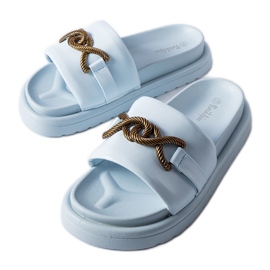 Frédérique blaue Plateau-Flip-Flops