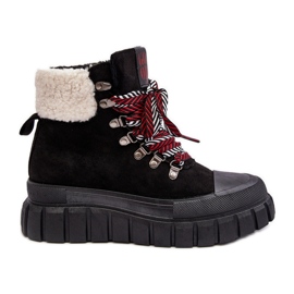 Isolierte Trapperstiefel mit dicker Sohle, Schwarz Ralotta