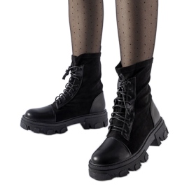 Schwarze Slip-on-Arbeiterschuhe mit Tarces-Bindung