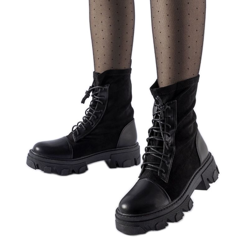 Schwarze Slip-on-Arbeiterschuhe mit Tarces-Bindung