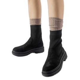 Schwarze, massive Sock-Boots von Hawkins