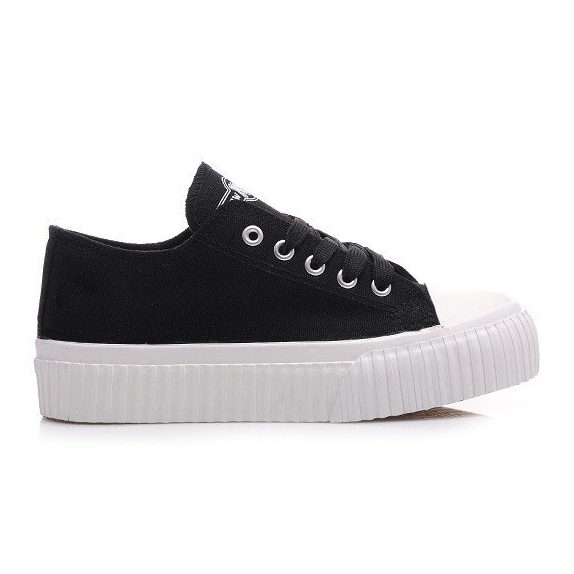 New Age Plateau-Sneaker wie Creeper schwarz