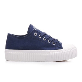 New Age Plateau-Sneaker wie Creeper blau