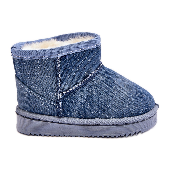 Kinder-Schneestiefel mit Glitzer, Blue Sulinne blau