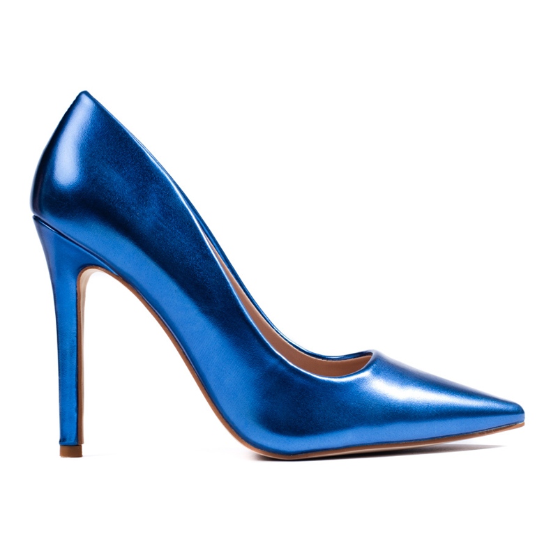 Metallic-blaue Shelovet-Pumps