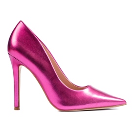 Metallic-Pink-Stiletto-Pumps von Shelovet rosa