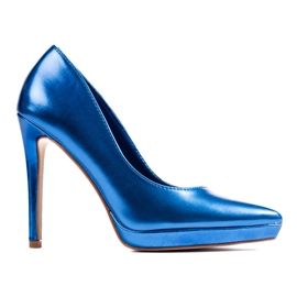 Blaue High-Heel-Pumps von Shelovet lila