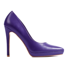 Lila Shelovet-Pumps mit hohen Absätzen