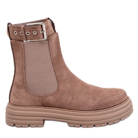 Chelsea-Stiefel von Carls Khaki für Damen beige