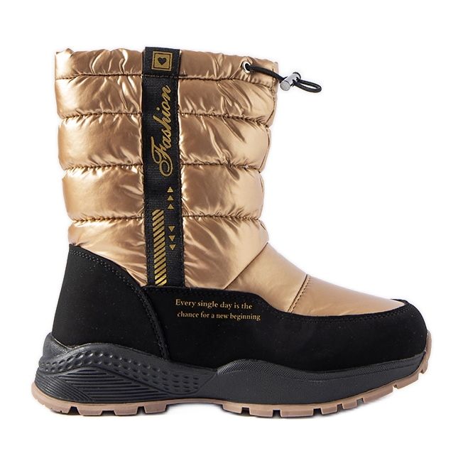 Evento Taziano metallisch isolierte hohe Schneestiefel golden