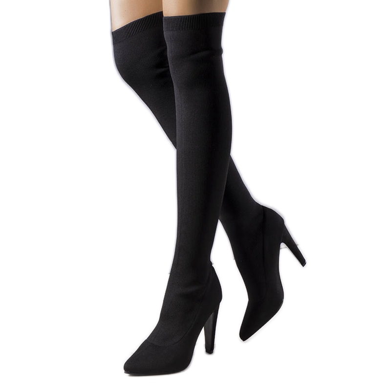 Virginia-Stiefel aus schwarzem Stoff