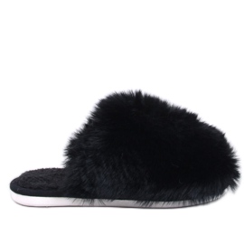 Calvert Schwarze Fellhausschuhe für Damen