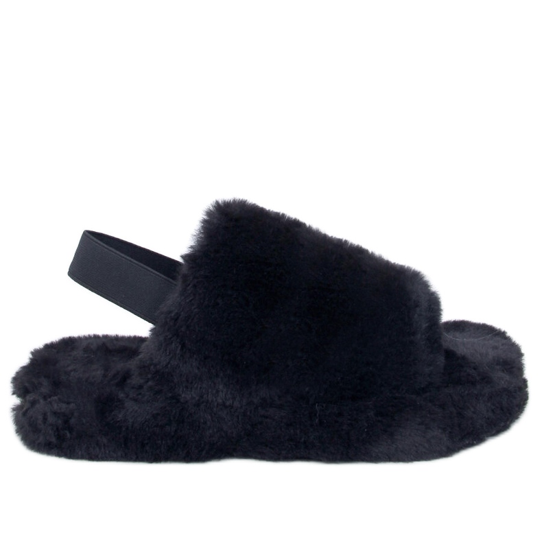 Damenhausschuhe mit elastischem Quarr Black schwarz