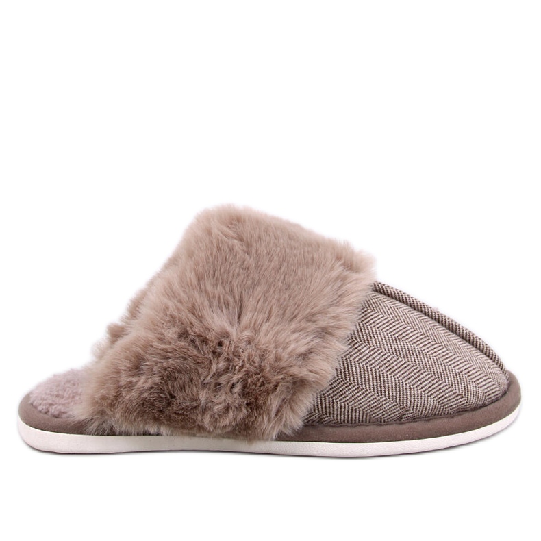 Herren-Hausschuhe mit Fischgrätenmuster von Gregory Brown beige