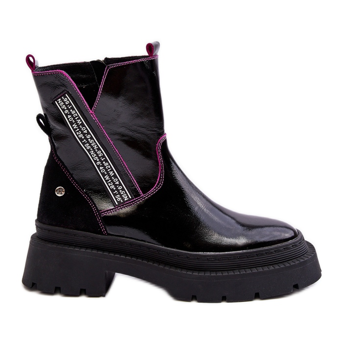 Leder Damenstiefel Maciejka 06236-15 Schwarz