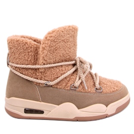 Remal Khaki isolierte Schneestiefel beige