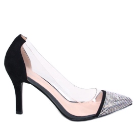 Transparente High Heels für Damen von Briana Black schwarz