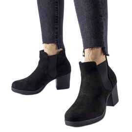 Schwarze Trevano-Stiefeletten zum Hineinschlüpfen