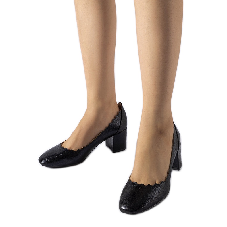 Schwarze Remanzacco-Pumps mit hohen Absätzen