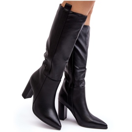 Isolierte Overknee-Stiefel für Damen, Schwarz Genzani