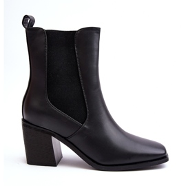 Damen-Stiefeletten mit hohem Absatz, Schwarz Creazza