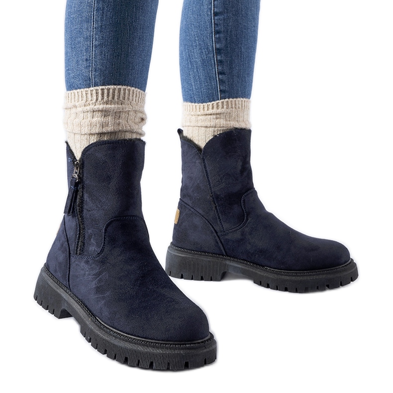 Marineblaue isolierte Stiefel von Prospect