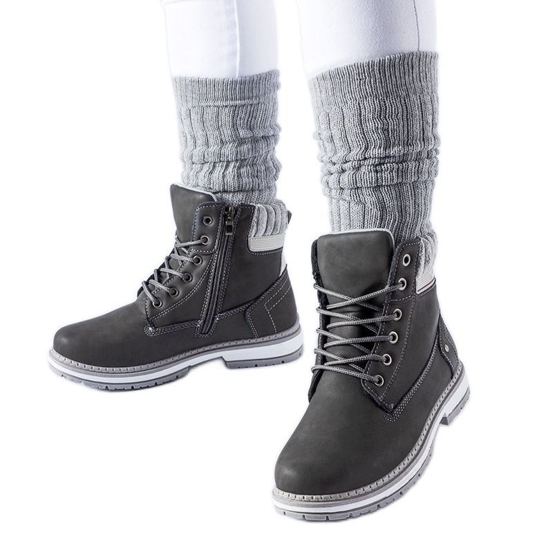 Graue isolierte Perillard-Stiefel