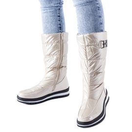 Beige isolierte hohe Schneestiefel von Settimo