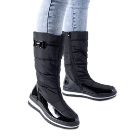 Schwarze isolierte hohe Schneestiefel von Settimo