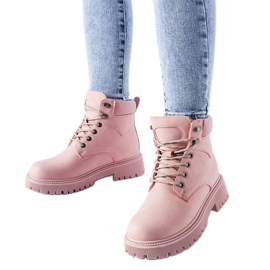 Hellrosa isolierte Schnürschuhe von Aranova