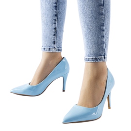 Blaue, spitze Agrate-Stilettos