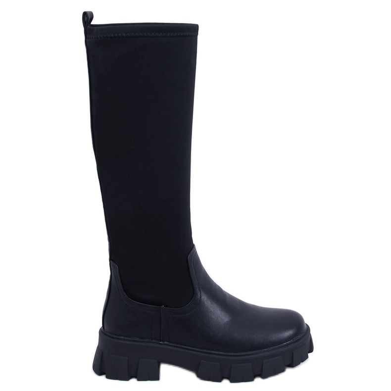 Aytes schwarze Stiefel mit Tasche