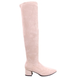 Diondre Beige Musketiere mit niedrigem Absatz