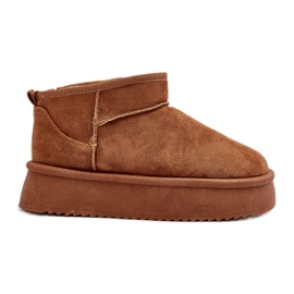 Damen-Schneestiefel mit dicker Sohle Camel Caliksa braun