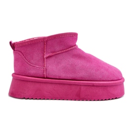 Damen-Schneestiefel mit dicker Sohle, Pink Caliksa rosa