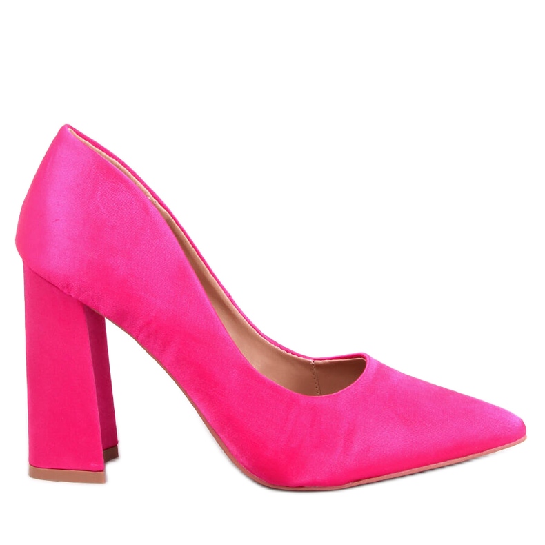 Astia Fuchsia Satin-Pumps mit hohen Absätzen rosa