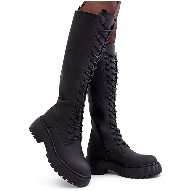 Seastar Schwarze Bergdis-Schnürstiefel, isolierte Overknee-Overknee-Stiefel