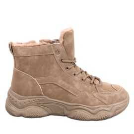 Elius Khaki isolierte Wintersneaker beige