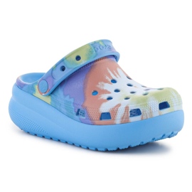 Crocs Classic Tie Dye Cutie Clog 208083-4KT Schaumstoff-Hausschuhe blau