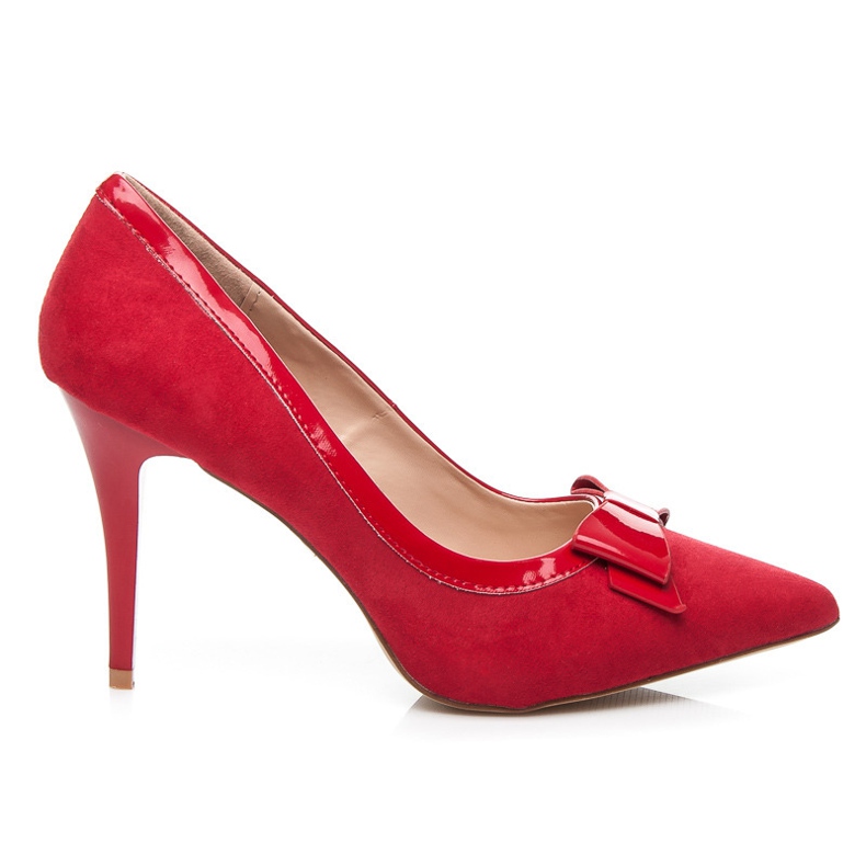 Belle Women Elegante Pumps mit Schleife rot