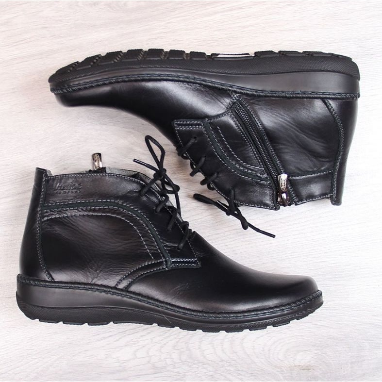 Helios W H612-2A isolierte Lederstiefel, schwarz