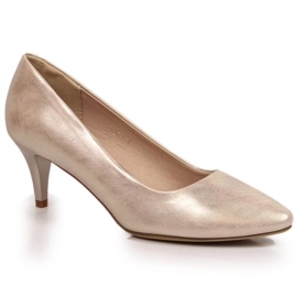 Sergio Leone W SK378E goldglänzende High Heels golden