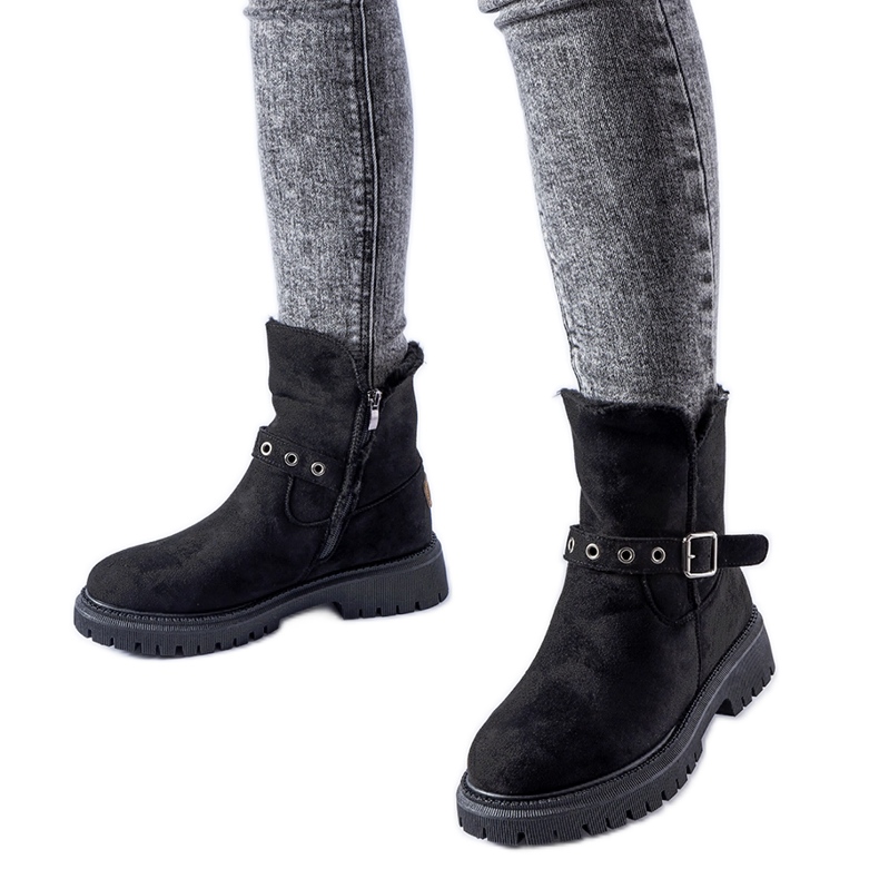 Schwarze, isolierte Gibsonia-Stiefeletten