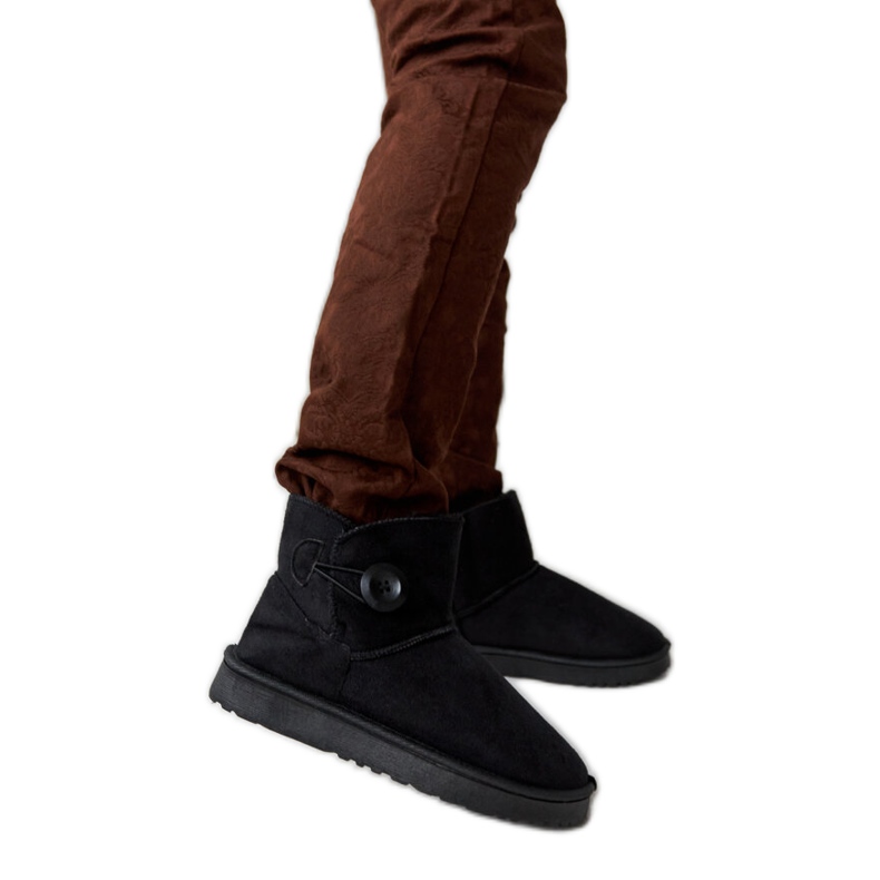 Schwarze, kurze, isolierte Schneestiefel von Snyder