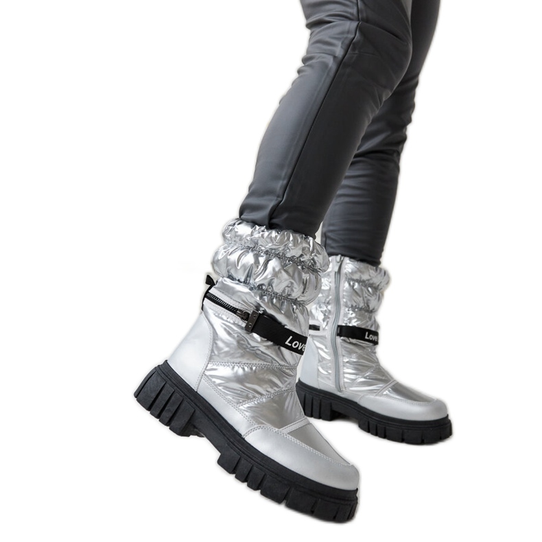 Pulliam Silber isolierte Damen-Schneestiefel silber-