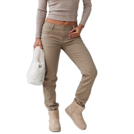 Beige isolierte kurze Schneestiefel von Menaggio